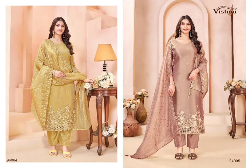 Kangana By Vishnu German Silk Dress Material